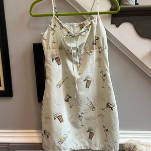 Coconut Pier Cocktail Print Sundress sz S NWT